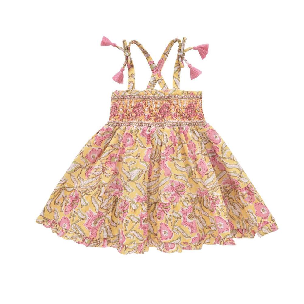 NEW LOUISE MISHA girl's marceline dress in lem patchouli spring